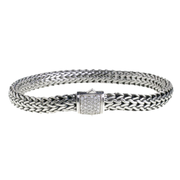Women's Classic Chain Bracelet with Diamonds by John Hardy