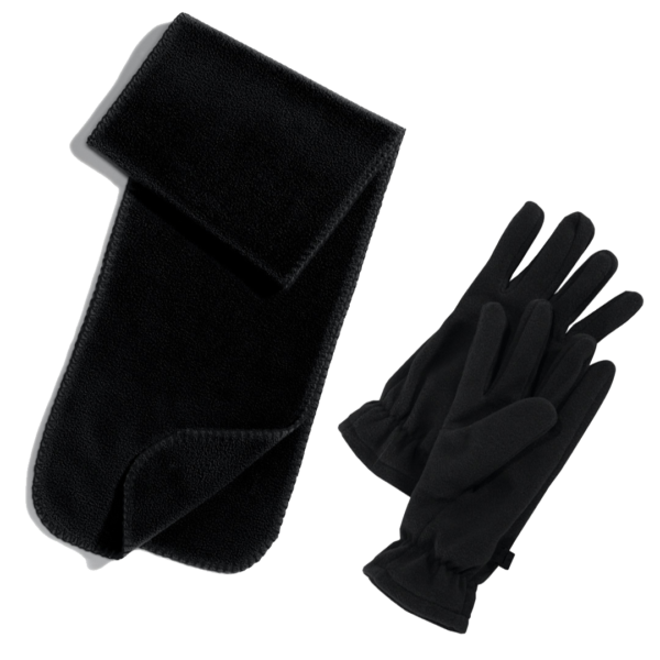 R-Tek Fleece Scarf and Fleece Gloves by Port Authority