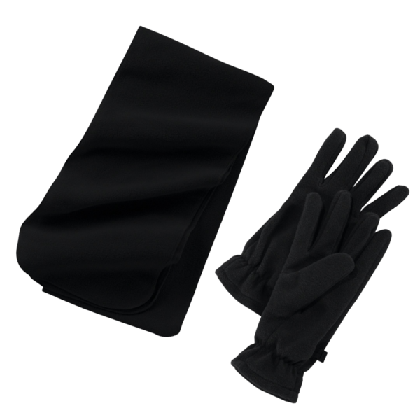 Extra Long Fleece Scarf and Fleece Gloves by Port Authority