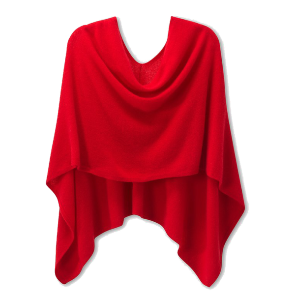 Cashmere Poncho - Red w/ Dust Bag by Cashmere Counter