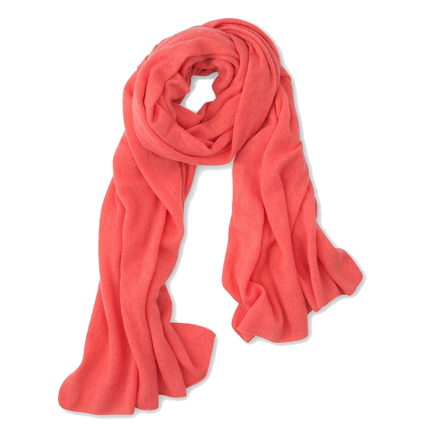 Cashmere Wrap - Coral w/ Dust Bag by Cashmere Counter