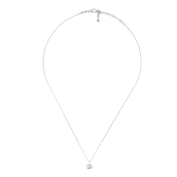 GG Running White Gold and Diamond Necklace by Gucci
